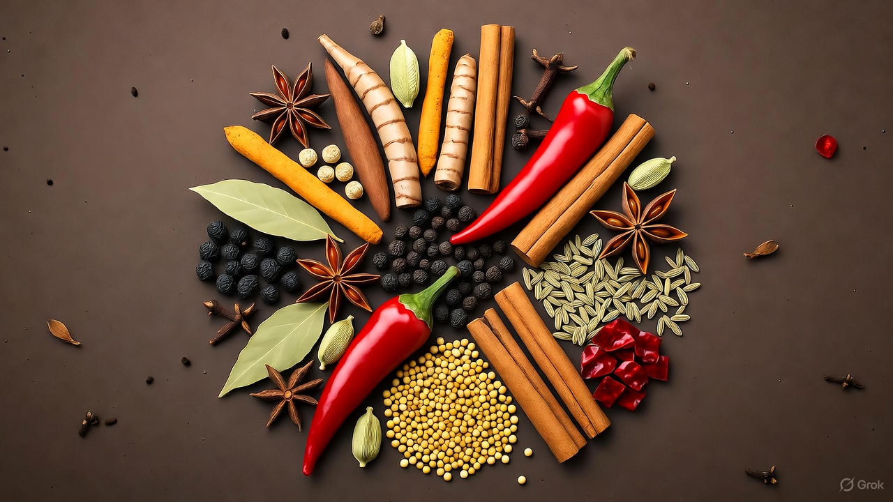 Authentic Indian spices - turmeric cardamom pepper cumin export